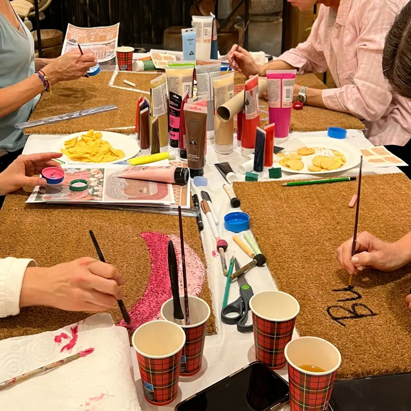 Peinture sur paillasson